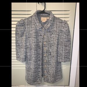 Anthropologie Puffed Sleeve Blouse